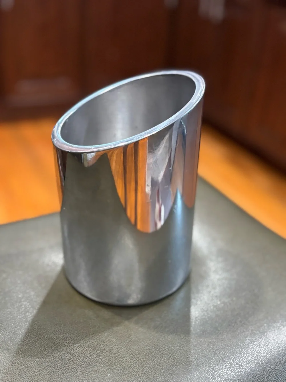 Nambe Tilt Wine Chiller Alloy Metal 4.5
